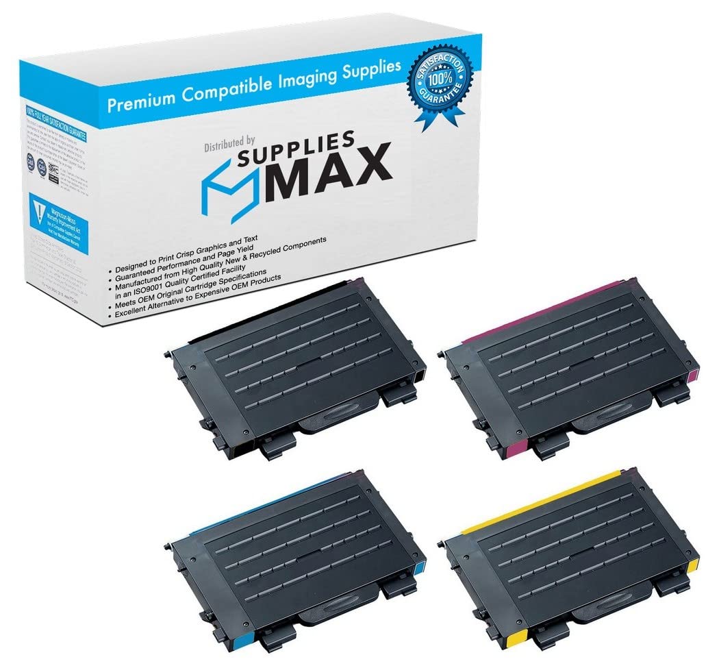 Compatible Replacement for Samsung CLP-500/CLP-500N/CLP-550/CLP-550N Toner Cartridge Combo Pack (BK/C/M/Y) (CLP-500MP)