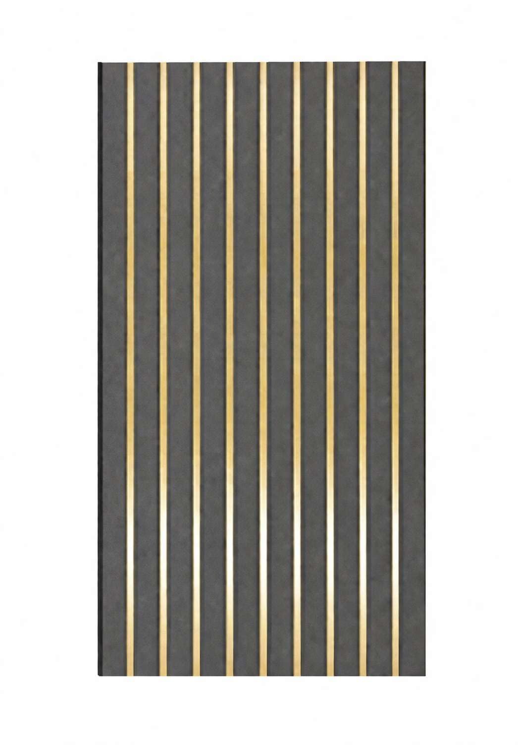 Decorative Fluted Wall Panel with Gold Strips | 12 Inch Width x 10 Ft Length x 10 mm Thickness | Premium Interior Wall Design Panel for Home & Office