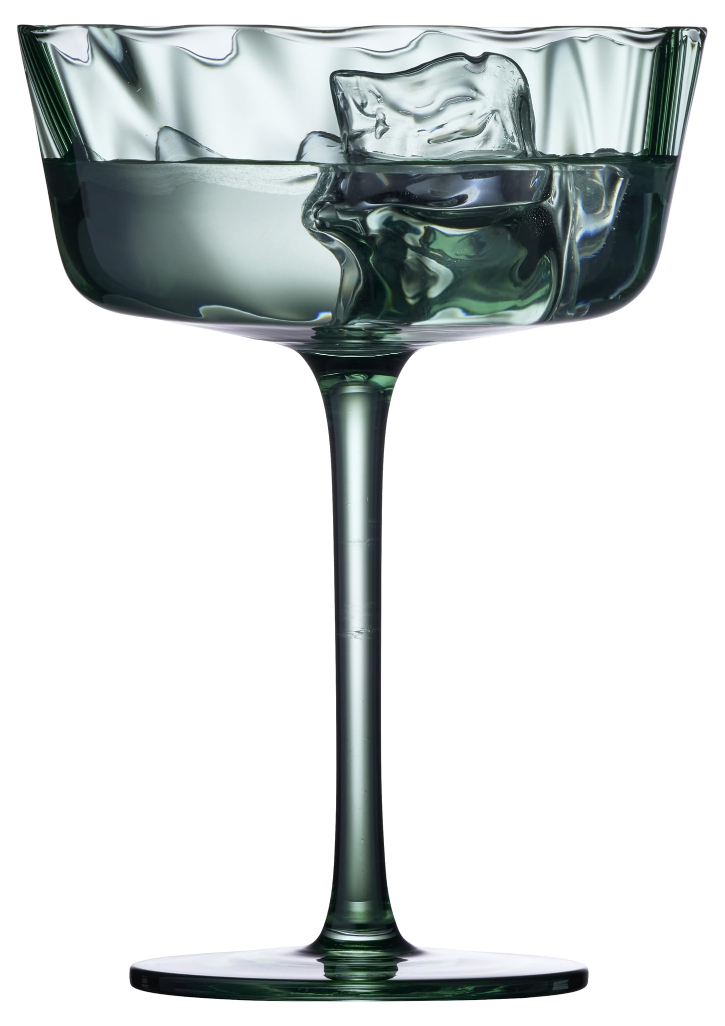 Lyngby Glas Vienna Champagner-Schale, Sektglas, Cocktailglas, 35 cl, 4 Stck., Grün
