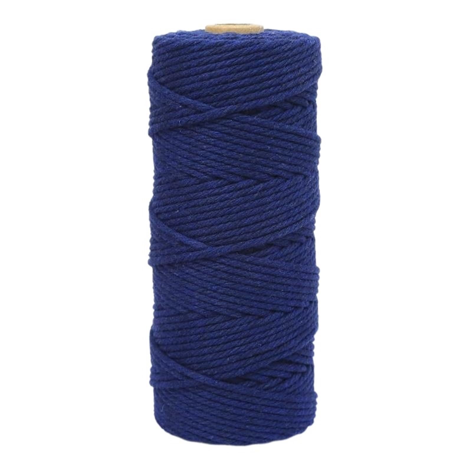 Cotton Macrame Cord 3.0mm-100m Colorful Natural Cotton Macrame Rope Cord for Wall Hanging Plant Hangers Crafts(Color10)