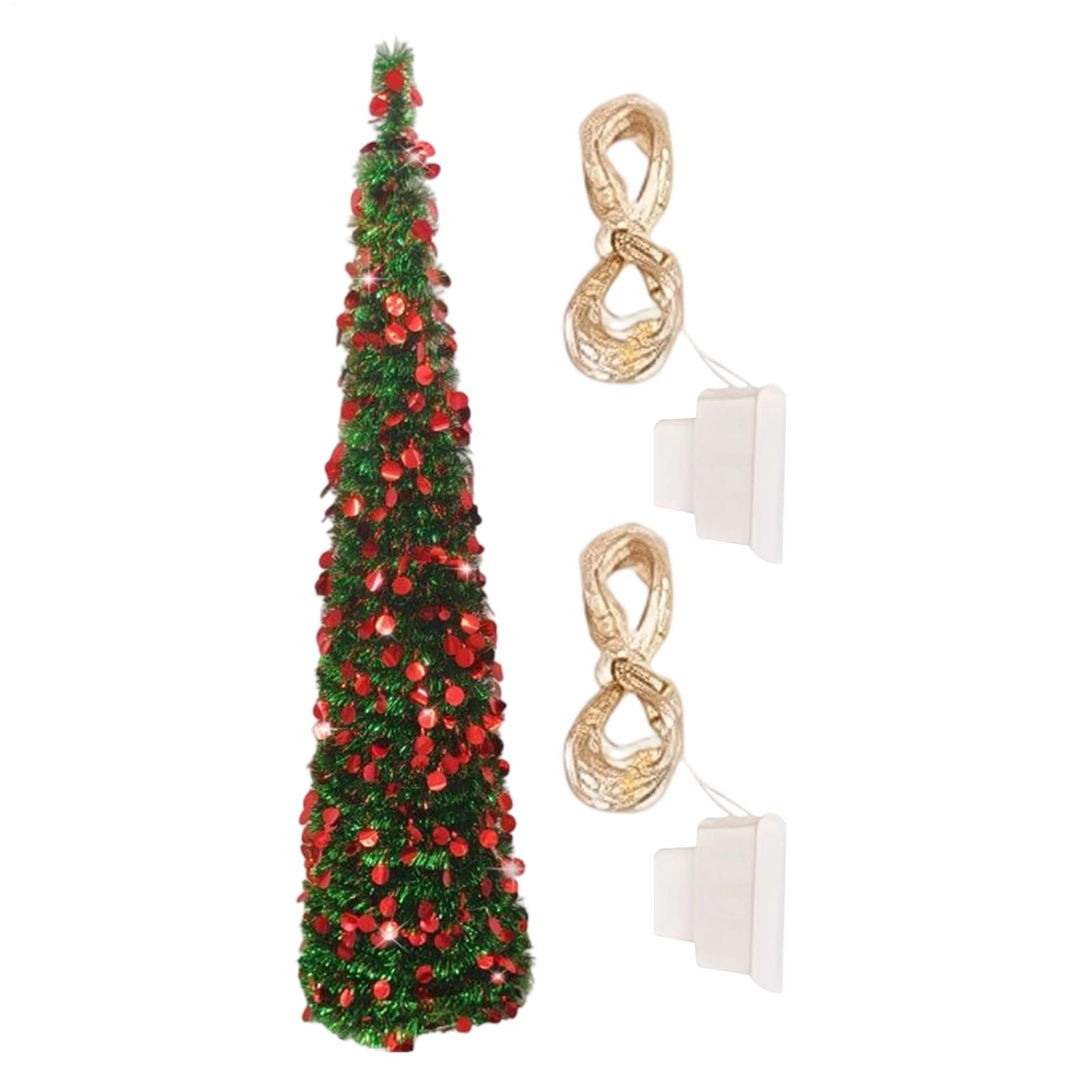 Sapins de Noël artificiels avec lumières Scintillantes Décoration réaliste | Sapin De Noël À L'Apparence Réaliste pour porche, dessus de table, bureau, espace extérieur et