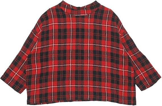 Amazon Prit プリット タータンチェックプルオーバー P Onesize 08 アカベース P シャツ ブラウス 通販