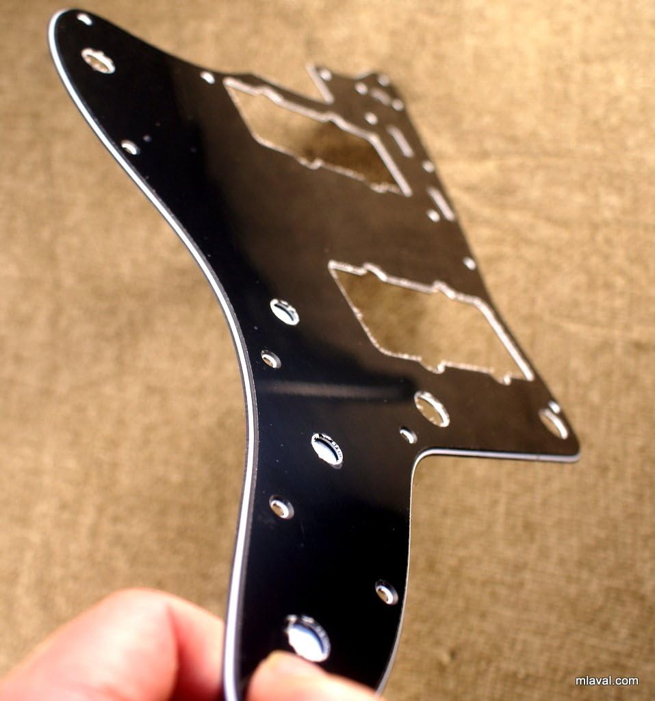 Custom 3 Ply Left Handed Guitar Pickguard For Jazzmaster, BLACK (C25)