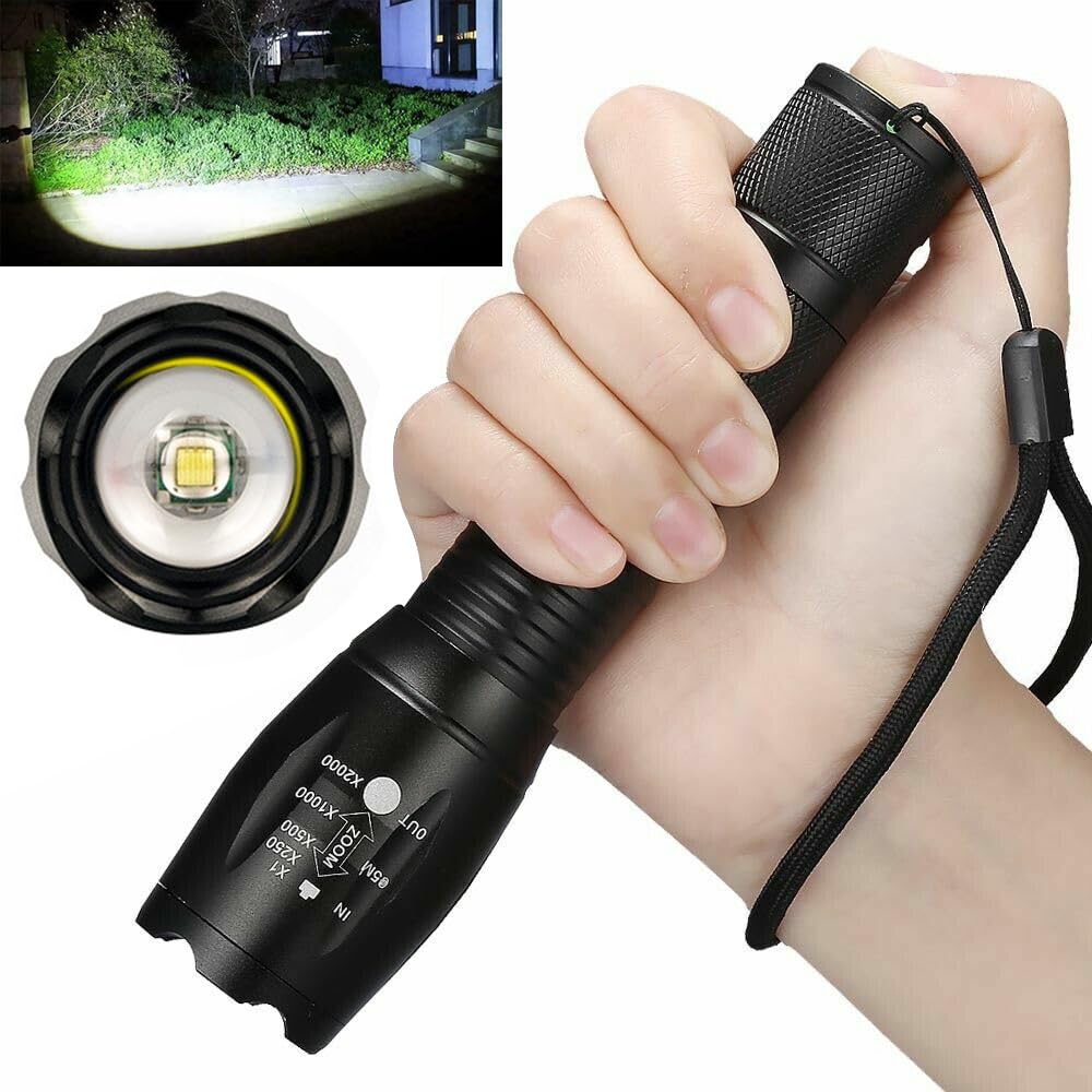 Wrrozz LED Flashlight, Bright 2000 Lumens Tactical Flashlights High Lumens with 5 Modes, Waterproof Zoomable Flash Light for Outdoor, for Emergency Student Dorm Camping Essentials Camper Gear, 1 Pack (B0CB5YR5G9) Amazon Price History, Amazon Price Tracker