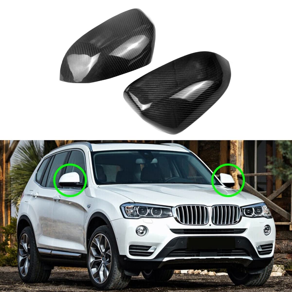 Amazon.co.jp: 車用ドアミラーカバー ために X3 F25 ために X4 F26 