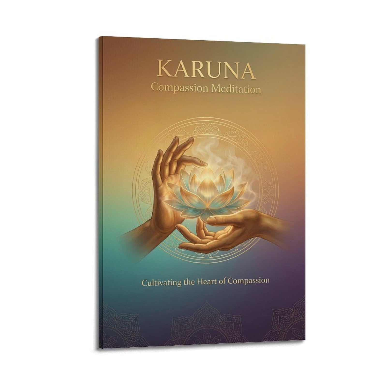 OKNGB Buddhist Karuna Poster Compassion Hands Healing Meditation Decorative Painting Canvas Art Picture 20x30inch(50x75cm)