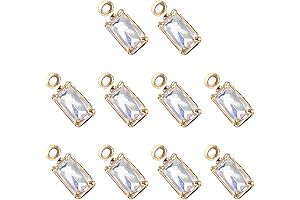 PATIKIL 30pcs Diamond Charm, 5mm Mini Charm