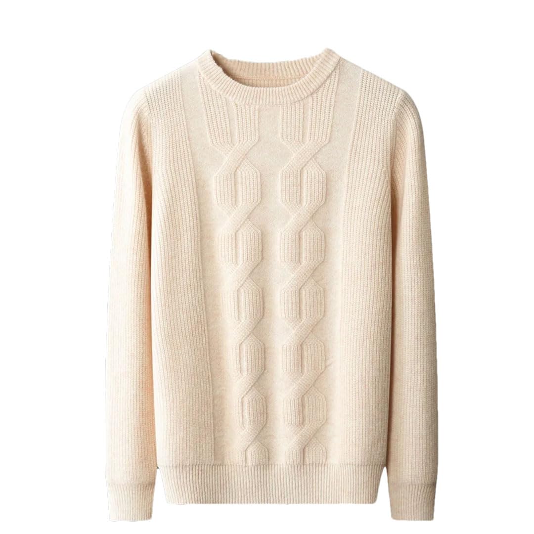 Suéteres De Lana para Hombre, Jerseys Casuales con Cuello Redondo, Camisetas De Manga Larga