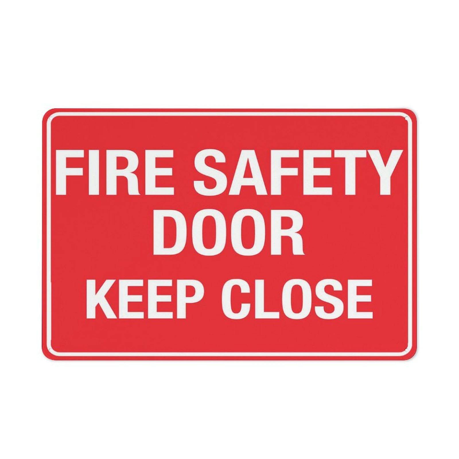 Peiyeety A02 Fire Safety Door Keep Close Sign Metal Signs 12X8 Inch Rust Free Aluminum,Uv Ink Printing,Durable/Weatherproof Outdoor For Home