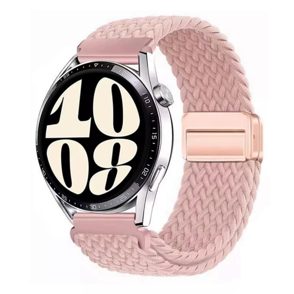 Correa de 22 mm para Amazfit Bip 6/Bip 5/Unity/GTR 4/3/3 Pro/2/2e/47 mm/Pace/Stratos 2/2S/3/Balance 46 mm, correa de repuesto trenzada, correa de nailon elástica