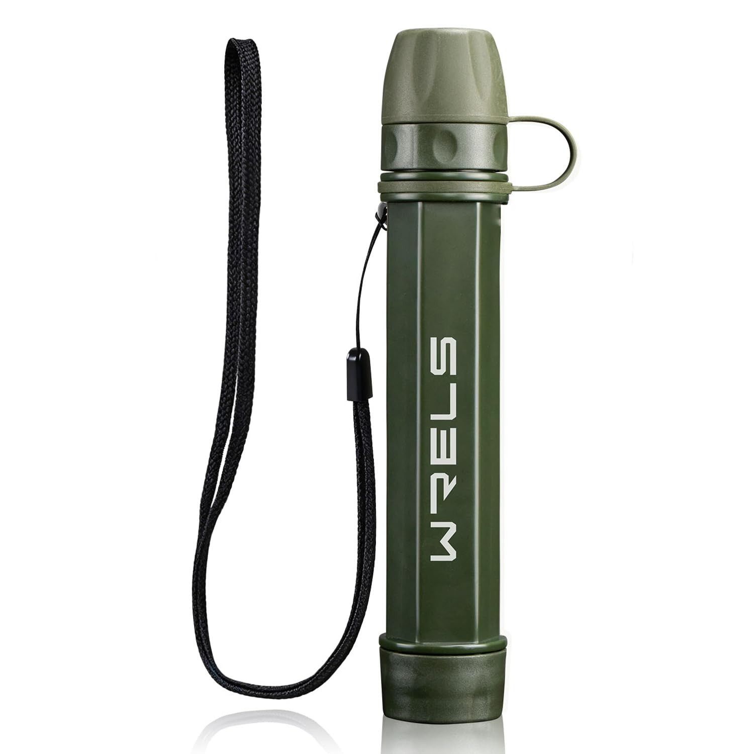 WRELS Water Filter Straw,NSF & SGS Certified Personal Portable Filter for Camping Hiking Survival,Outdoor Water Filter with Carabiner & Extension Tube – Emergency Water Filtration System