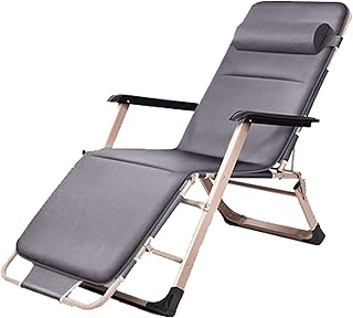 HZH Espreguiçadeira dobrável acolchoada para casa, espreguiçadeiras de jardim dobráveis, espreguiçadeiras de jardim reclináveis, espreguiçadeiras portáteis para praia ao ar livre (A)