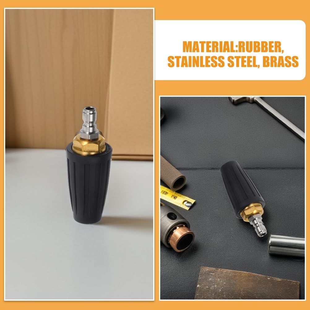 Toyvian 2pcs Rotating Washer Nozzle: Pressure Washer Nozzle Tips 4000 Psi Rotating Spray Pressure Attachments for Garden Roads Car Washing