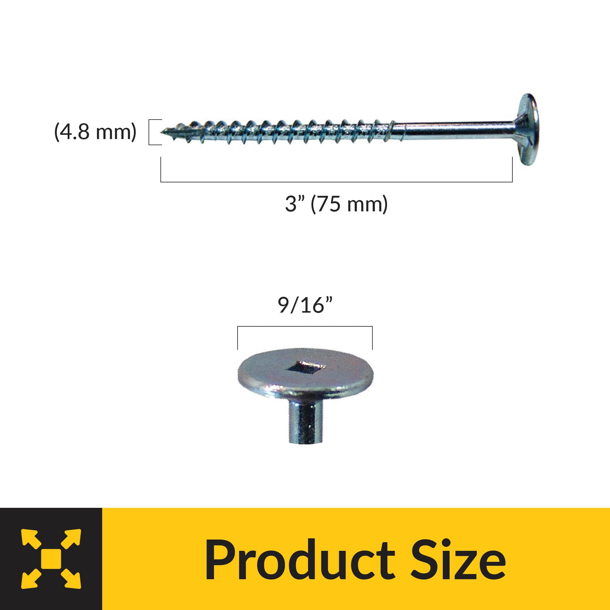Brixwell SRW52935822015 PowerHead Screws,for Wood Pack of 2000