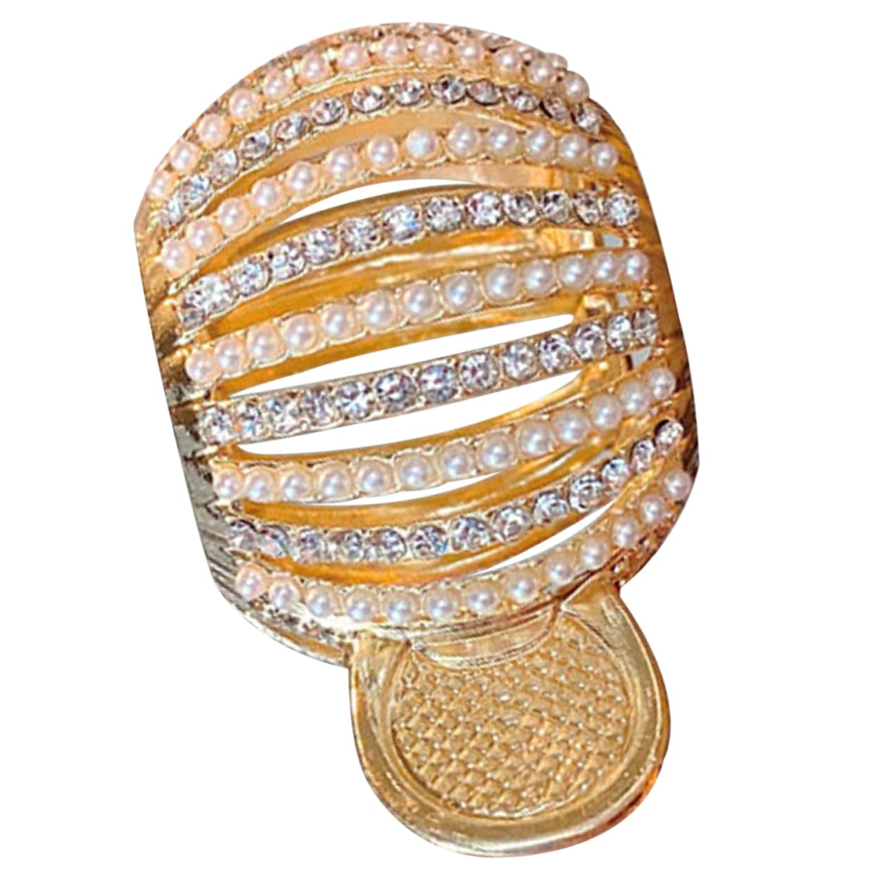 POPETPOP 5pezzi Fermaglio Per Coda Alta Decorato Con Perle Clip Elegante Per Spessi e Lunghi Accessorio Per Occasioni Speciali e Quotidiane Per Matrimoni e Feste
