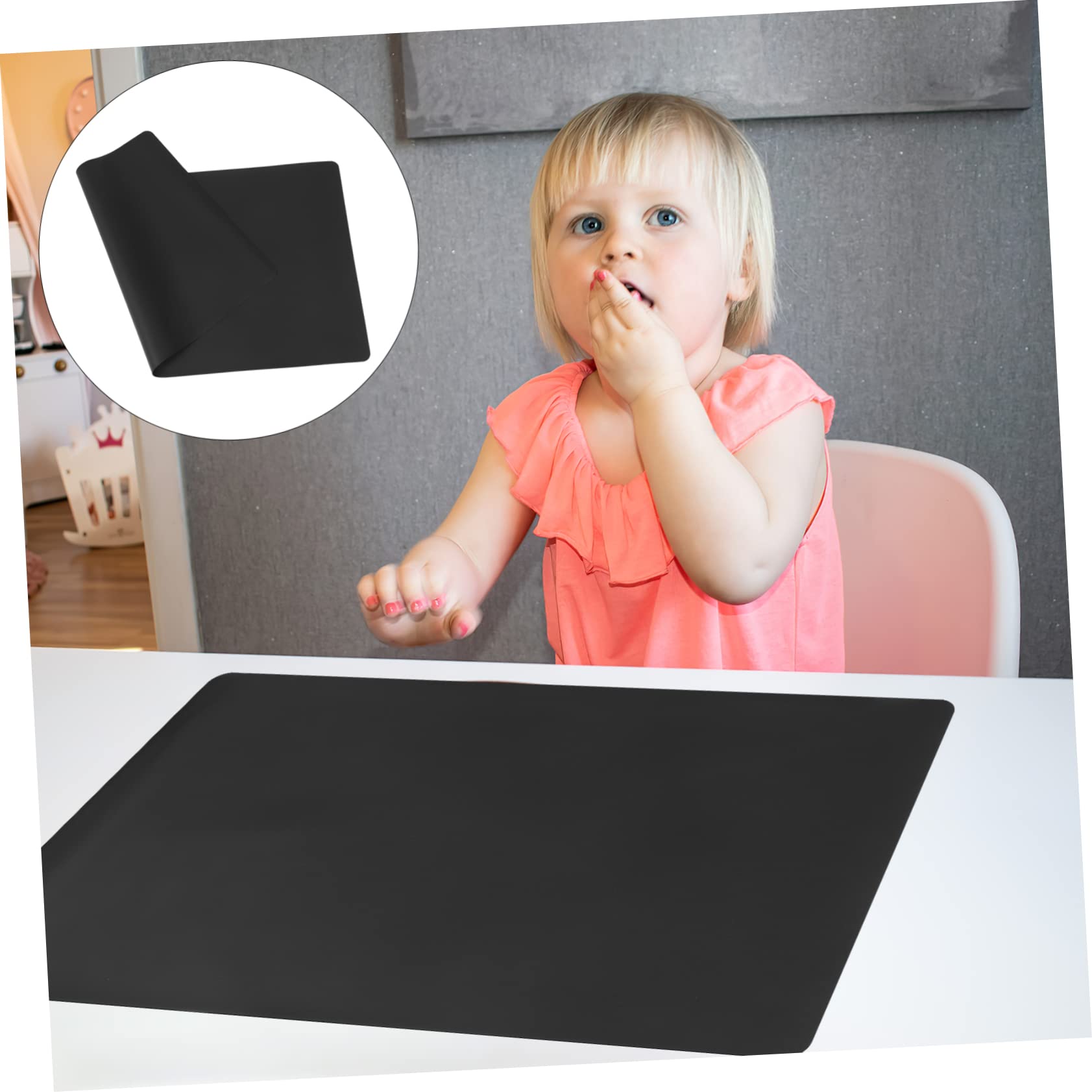 Toddmomy Silicone Placemats for Baby Boys and Girls Placemats Non-Slip Waterproof Heat Resistant Compact Size Easy to Store