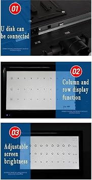 Visual Acuity Chart Digital,LCD Electronic Optical Eye Chart, Full Screen Eye Chart Digital,with Remote Control,for Optical Shop
