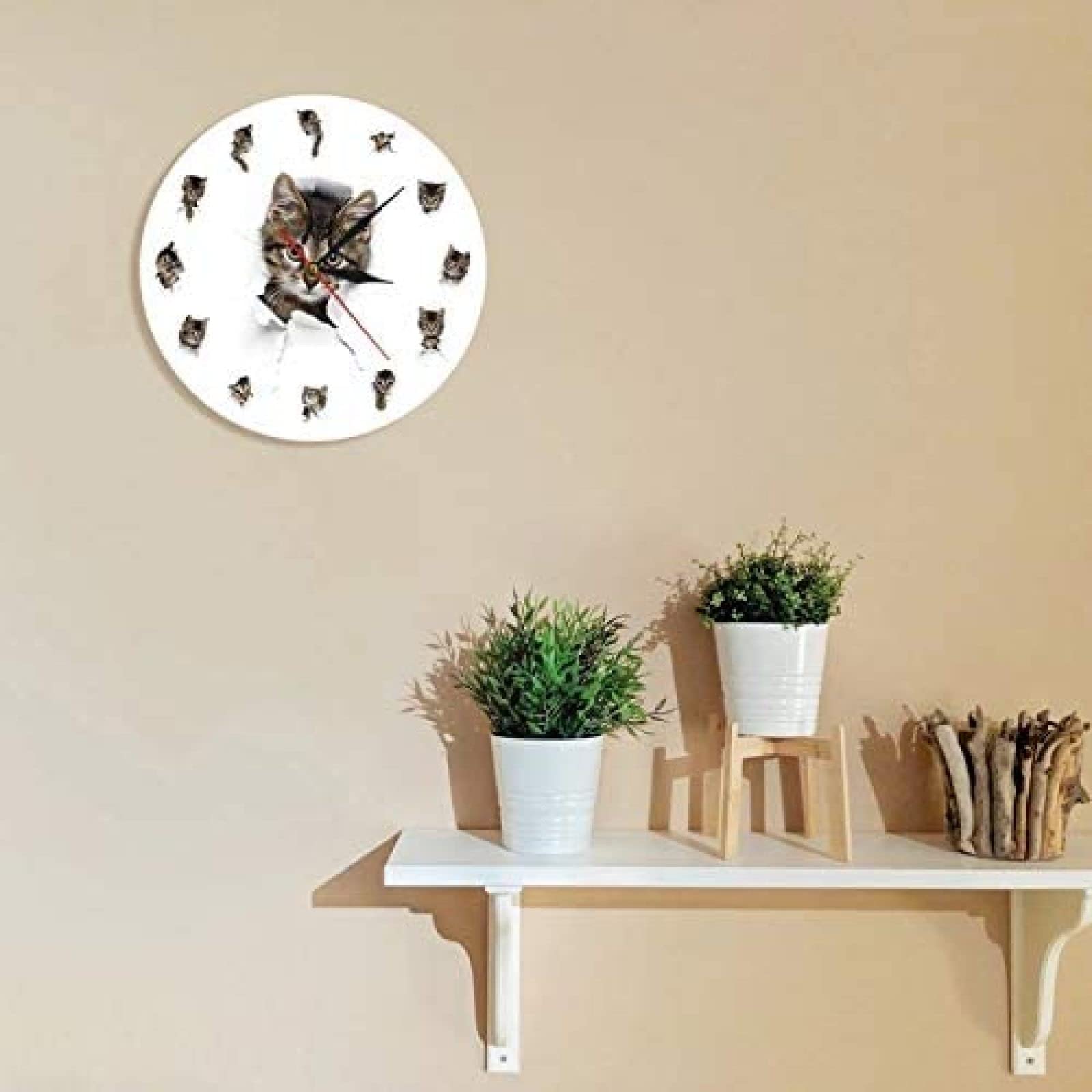 Amazon.co.jp: 壁掛け時計ドイツ語とアラビア数字Diy大きな壁掛け時計