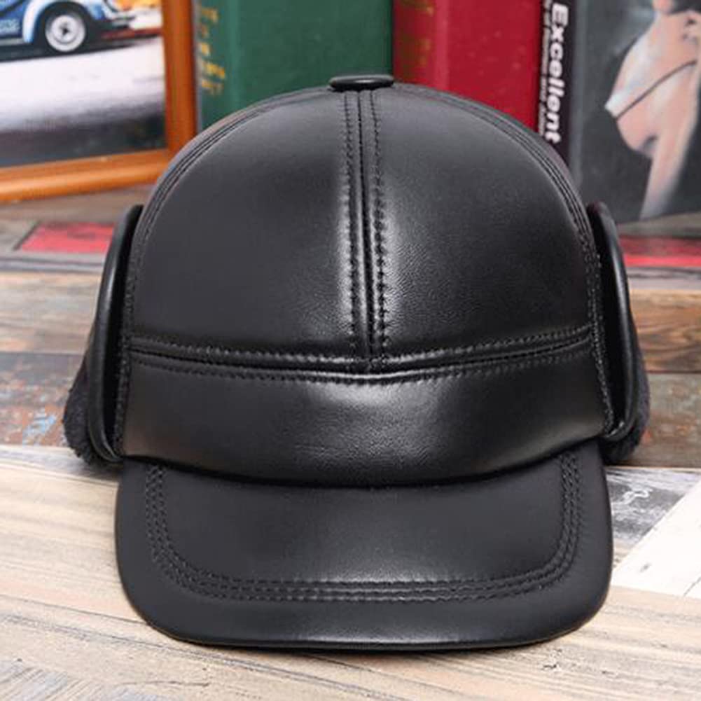 Berretto da Baseball Moda Sportivo in Pelliccia Sintetica, con paraorecchie Cappello in Pelle Donna/Uomo Autunno e Inverno