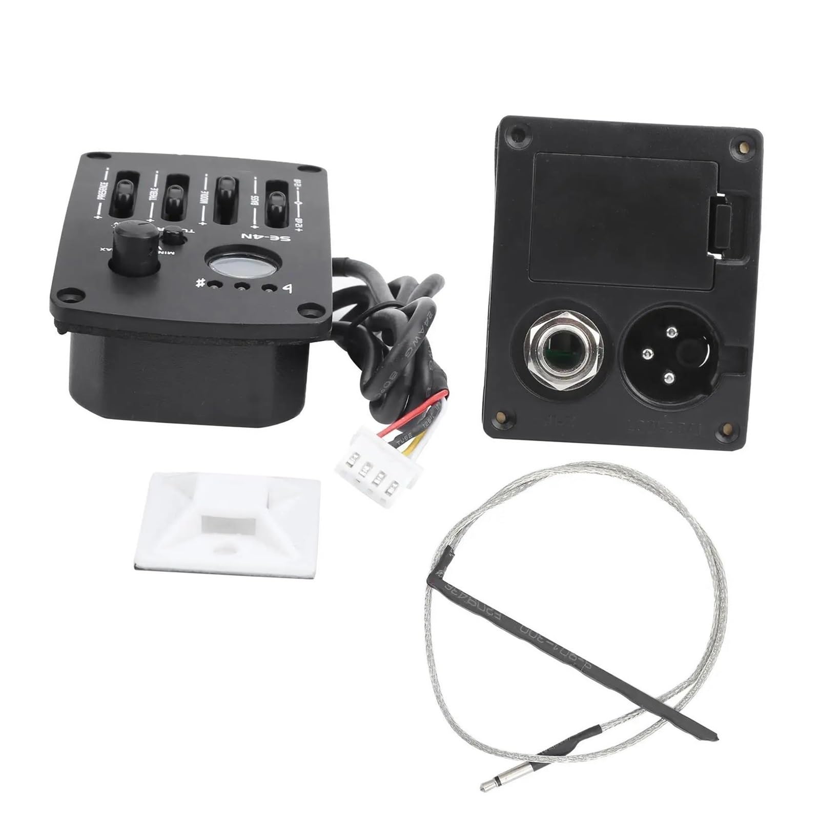 Preamplificatore Pickup Equalizzatore EQ A 4 Bande Per Chitarra Acustica - Accessorio Per Strumenti Musicali SE-4N