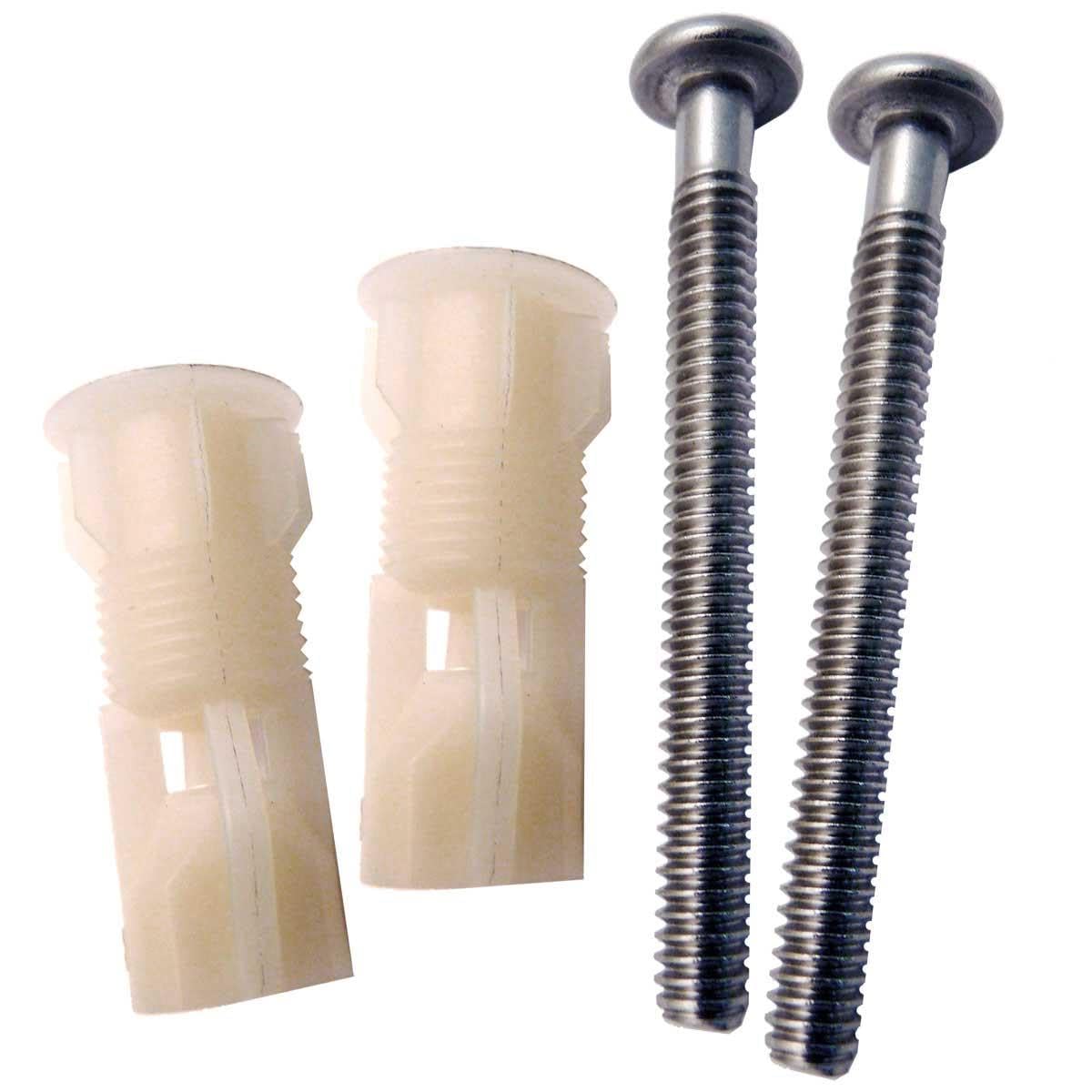 Keyplumb White 2 Pack Top Fix Toilet Seat Fittings Fixings Grommet Set