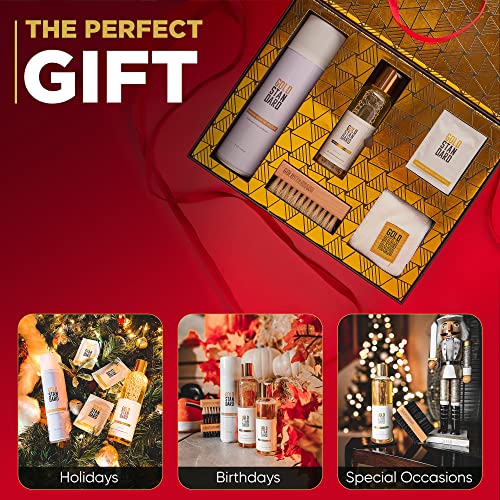 Gold Standard Shoe Cleaner Kit Limited Edition - Vault Gift Box Set Comes With Shoe Protector Spray, Sneaker Cleaning Solution & Brush, Sneaker Wipes, Microfiber Towel - Sneakerhead Supplies #TOP2