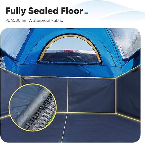 Miniatura 7 de Quictent Tienda de campaña para camioneta de 5.5-5.8 pies6.0-6.3 pies6.4-6.7 pies8.0-8.2 pies5.0-5.2 pies, impermeable PU2000mm capacidad de dormir