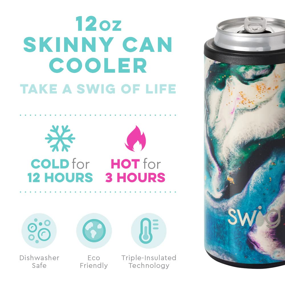 Swig Slim Can Cooler: Supporto Isolante Per Lattine Sottili, Acciaio Inox, Design A Pallina Da Golf, Mantiene Freddo 12 Ore