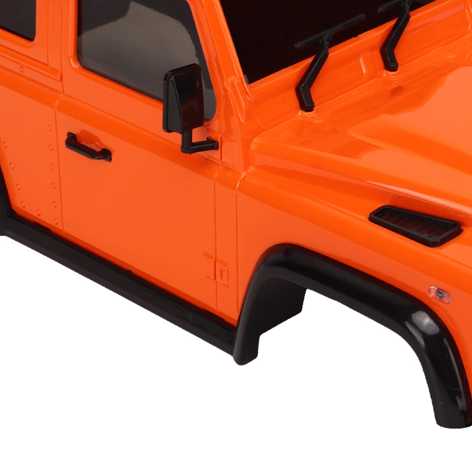 Karoseria samochodu RC Twardy plastik ABS Wytrzymały rozstaw osi 144 mm Części zamienne do samochodów Jimny 1/16 RC i modeli Axial SCX24 JLU 1/24 z 4 korbowodami w zestawie (Pomarańczowy)
