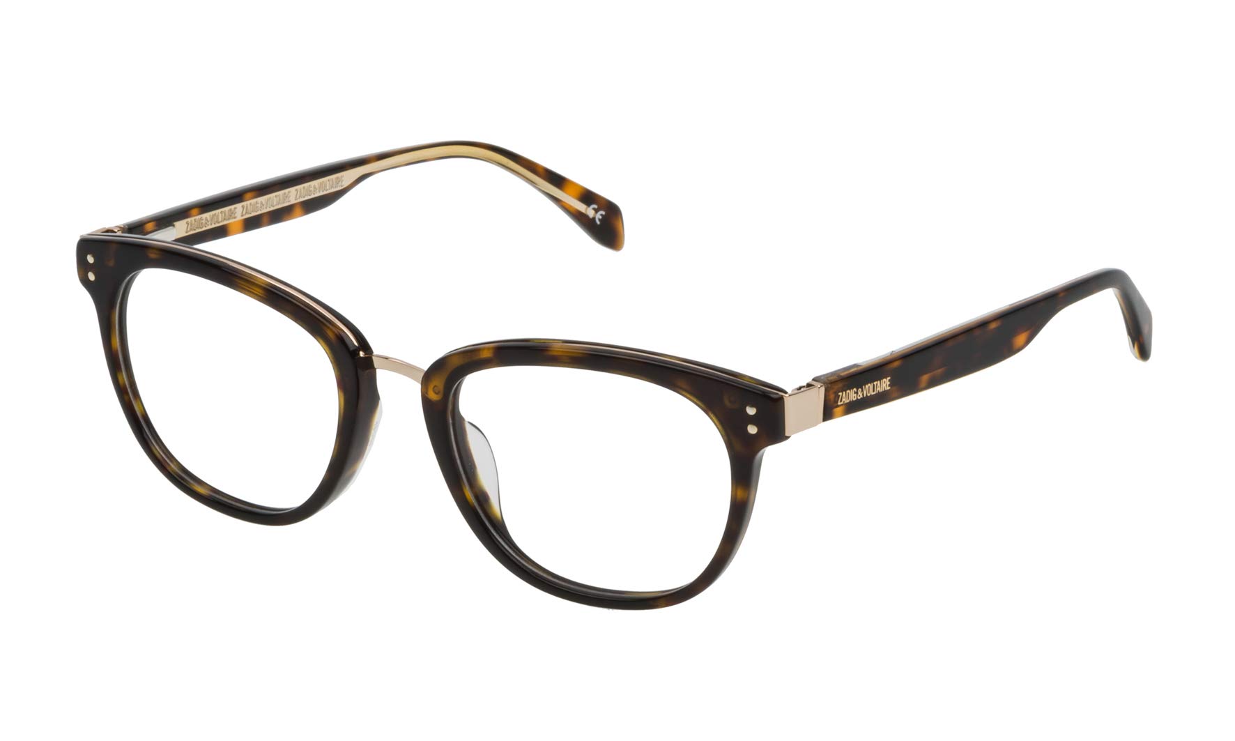 ZADIG&VOLTAIRE Damskie VZV162N490722 okulary przeciwsłoneczne, Shiny Dark Havana, 49/20/140