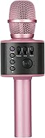 Vista 13 de Core Innovations - Micrófono de karaoke inalámbrico Bluetooth con altavoces incorporados + grabación HD, micrófono portátil de mano Lila