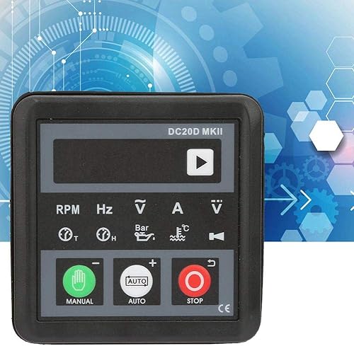 Vista 3 de Panel de control del generador de 5 dígitos DC 8-36V DC20D Módulo de control electrónico del generador MKII estable para motor diesel o generador