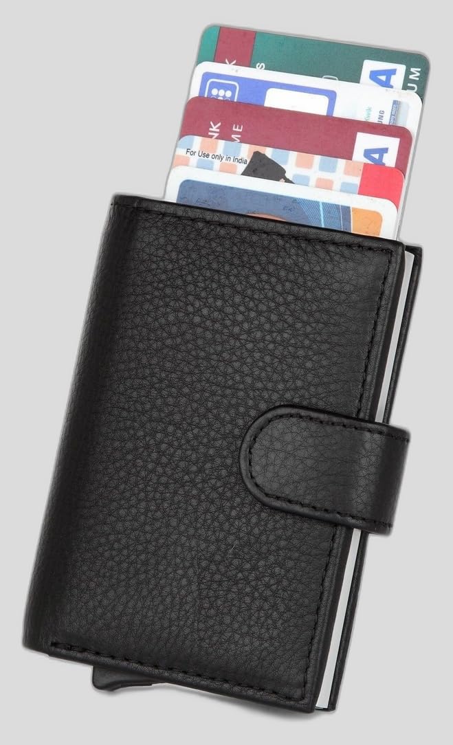 Slim Skinny Fit Card Wallet for Men and Women (Polo Card Holder Black AV)-image-5