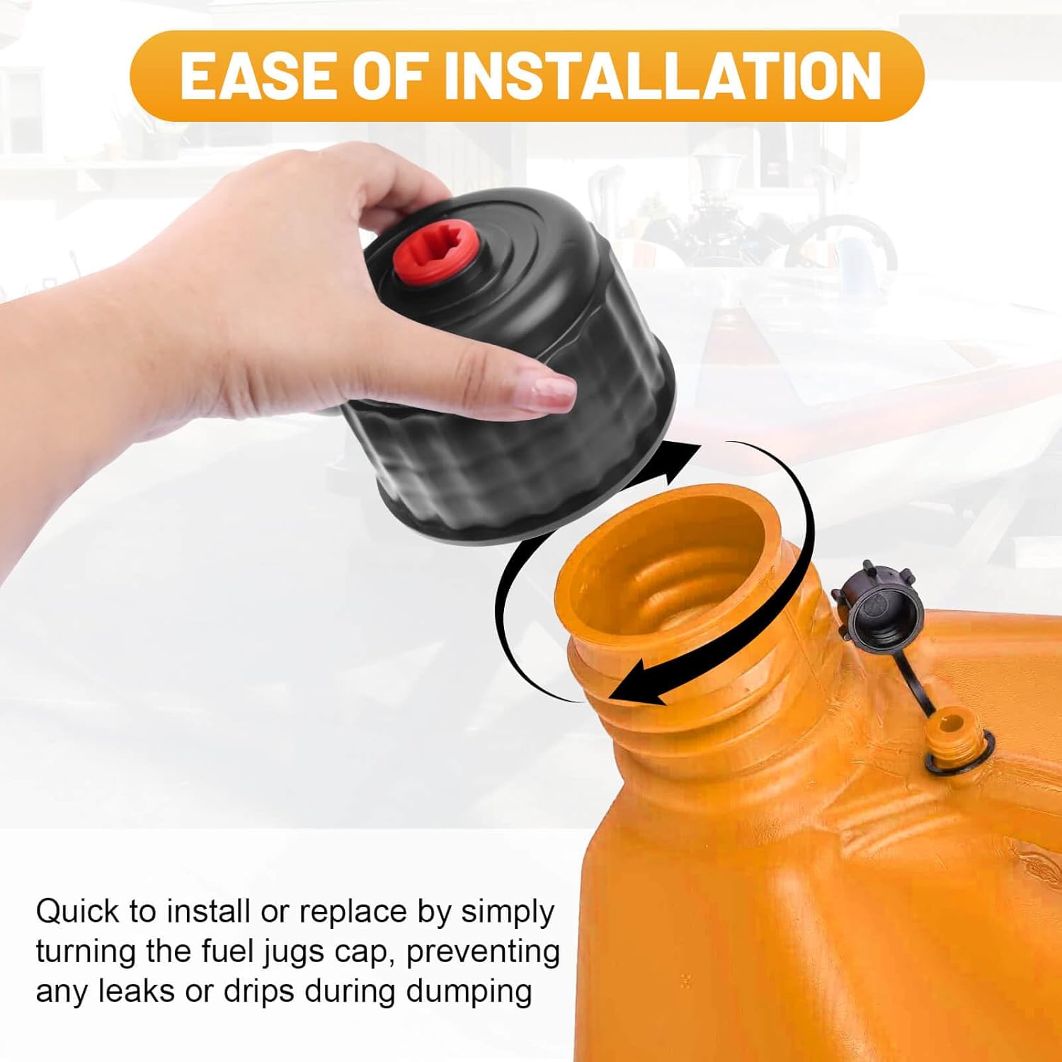 Gas Cans, Fuels Replacement Jug Cap, Racing Fuel 3042 Replacement Cap for 5 Gallon Racing Fuel Jugs, Gas Cans, Fuel Tank Cap - 4 Pack