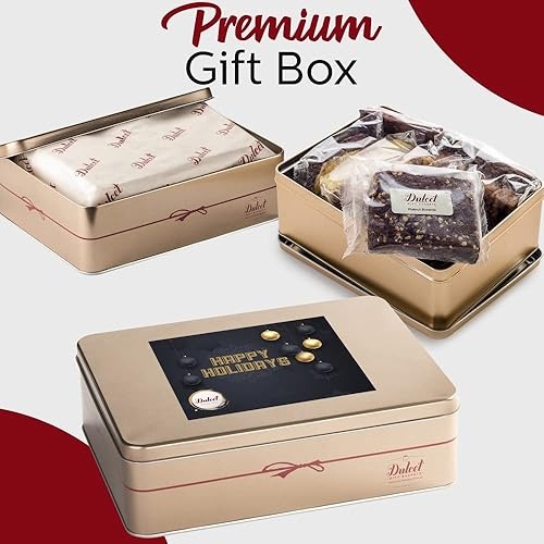 Miniatura 6 de Dulcet Gift Baskets, Fresh Baked Holiday Bakery Rugelach rellenos de chispas de chocolate, frambuesa, canela y albaricoque, surtido de latas de