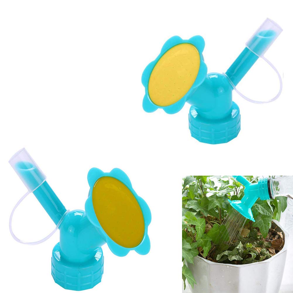 Guang-T Bottle Cap Sprinkler, 2In1 Mini Watering Can, Dual Head Bottle Watering Spout, Bottle Watering Spout Bonsai Watering Can for Indoor Seedlings Plant, Garden Tool (2 Pack)