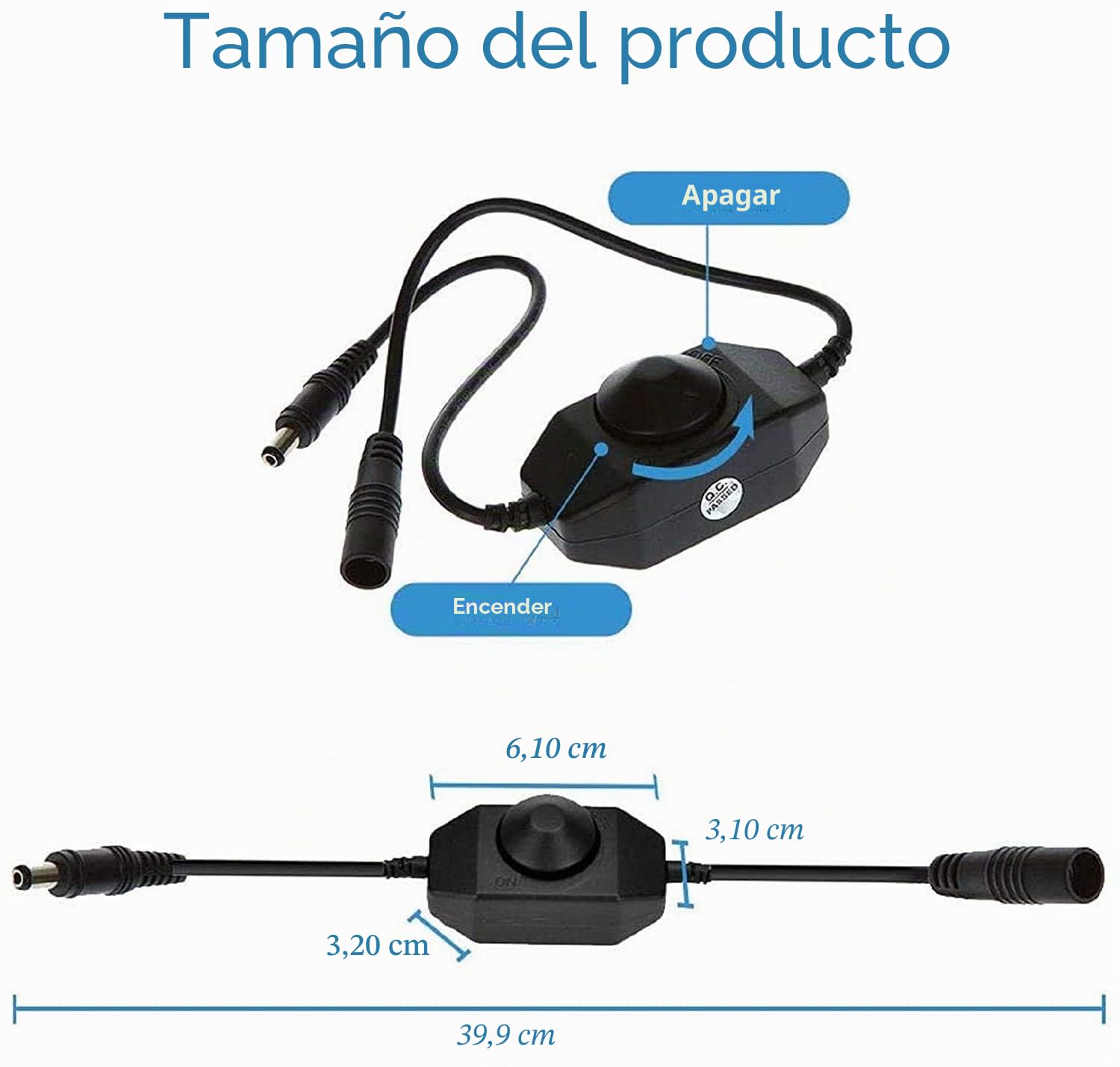 RUNCCI-YUN PWM - Regulador de intensidad LED (CC 12 V 6 A) para tiras SMD 5050 3528 2835 5630 y otros dispositivos de iluminación LED CC 12 V (3 unidades)