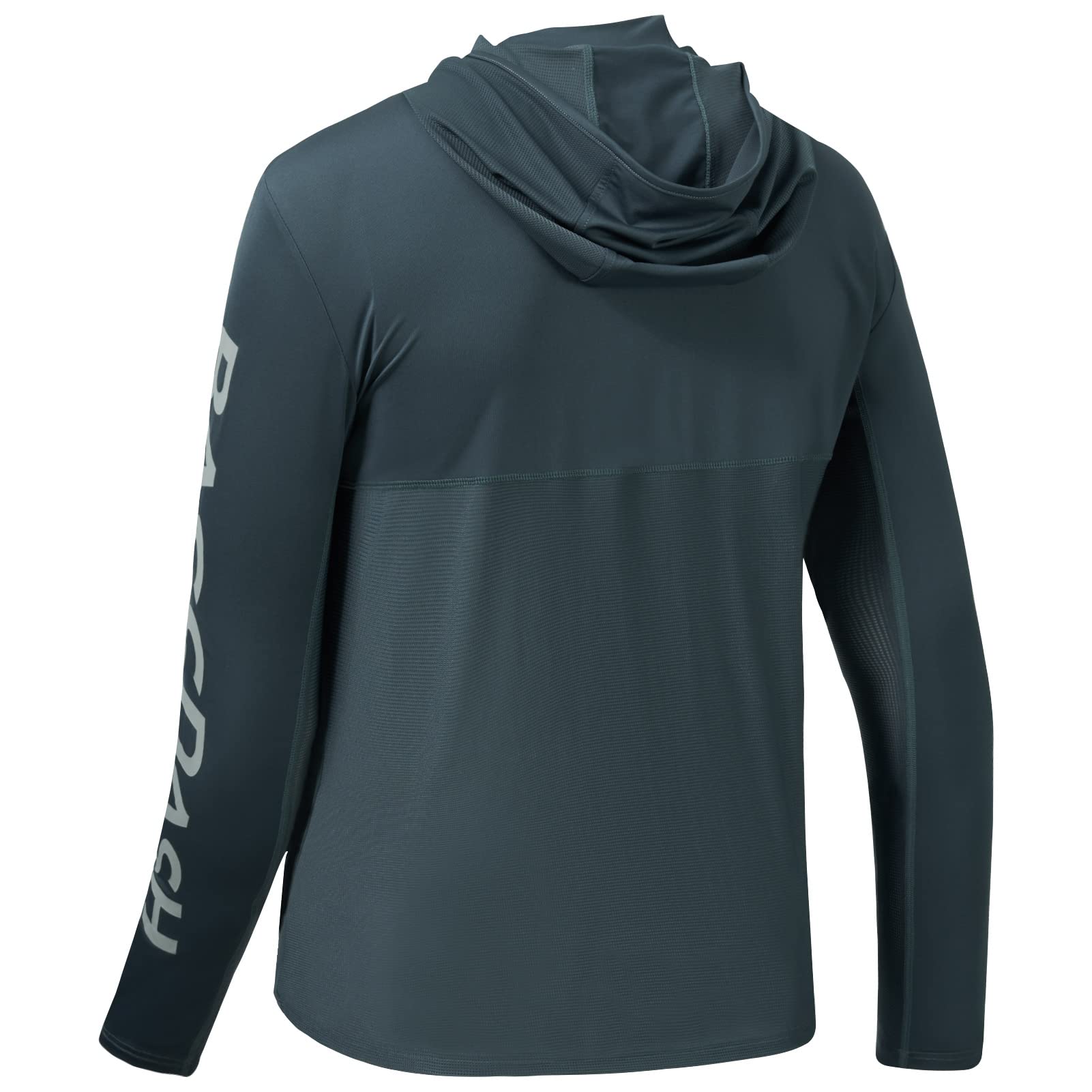 Bassdash UPF 50+ -T-Shirt da Pesca Rashguard Protezione Solare Felpa da Uomo con Cappuccio e Protezione dai Raggi UV