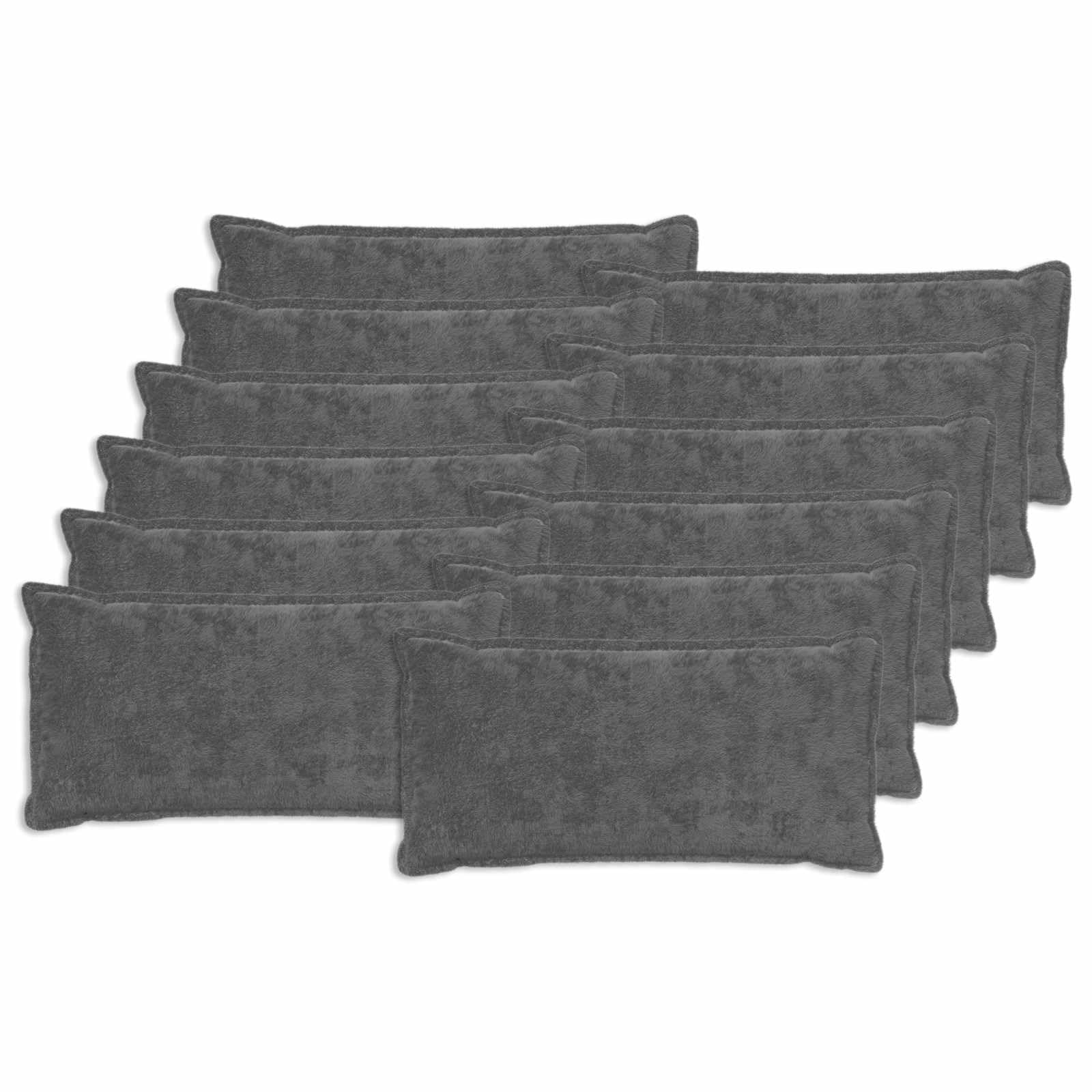 vidaXL Cushion Cover 12 pcs HOUTEN Dark Grey 40 x 80 cm