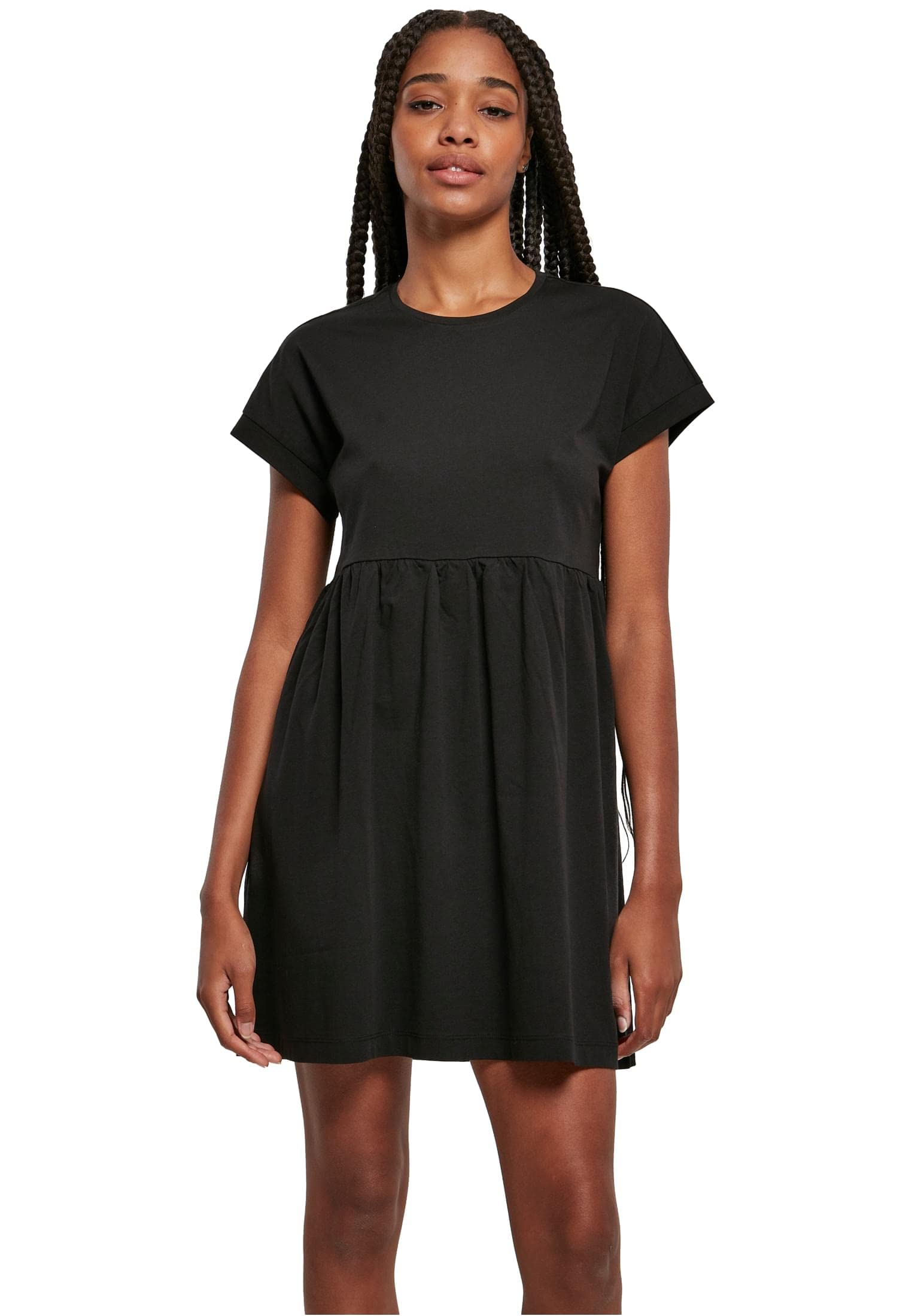 Urban Classics Women's Organic Empire Valance Tee Casual Dress, Black, 4XL