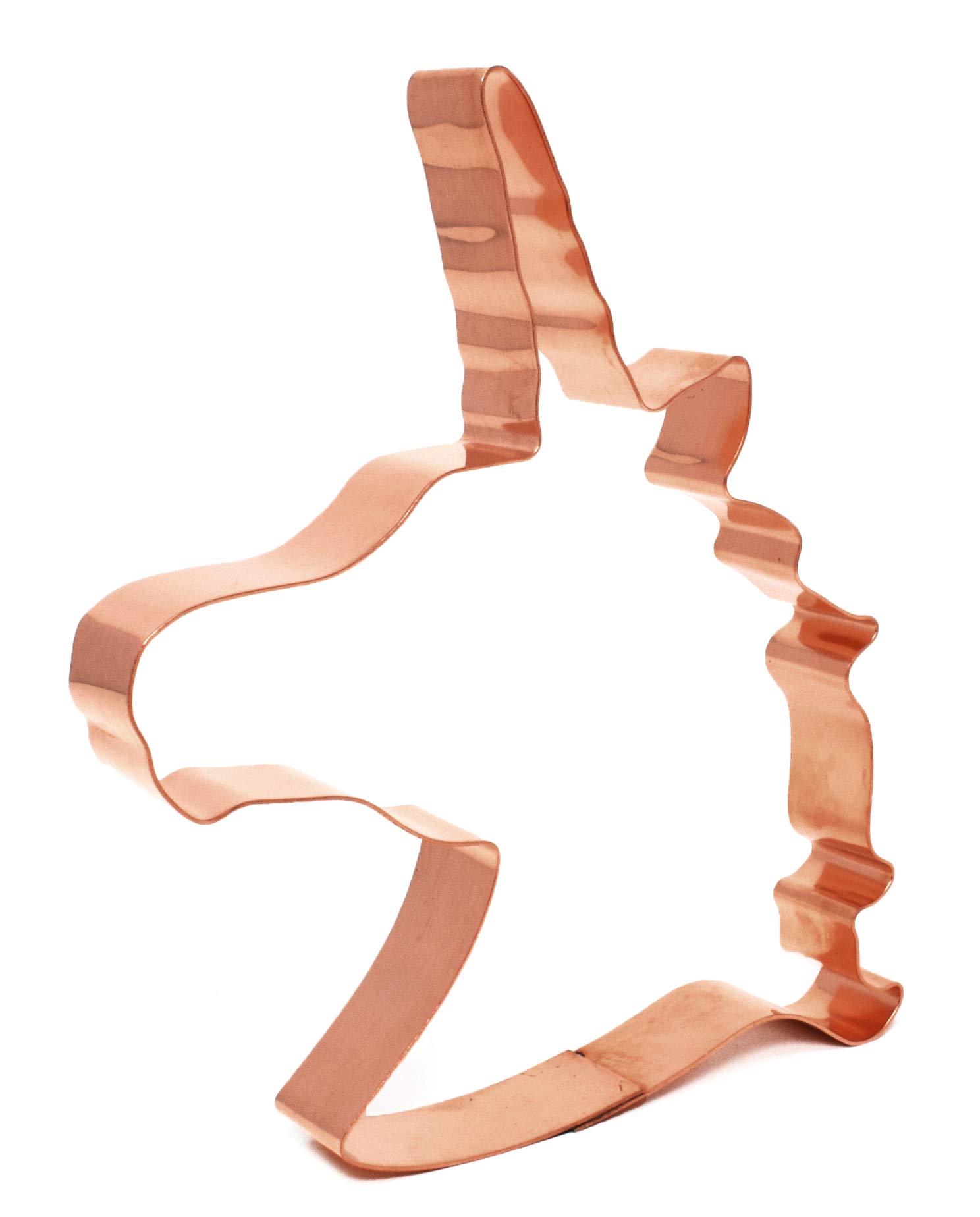 The Fussy Pup Large Unicorn Head Copper Cookie Cutter - Handmade, Heavyweight, 5.75" X 4.5" - View #8