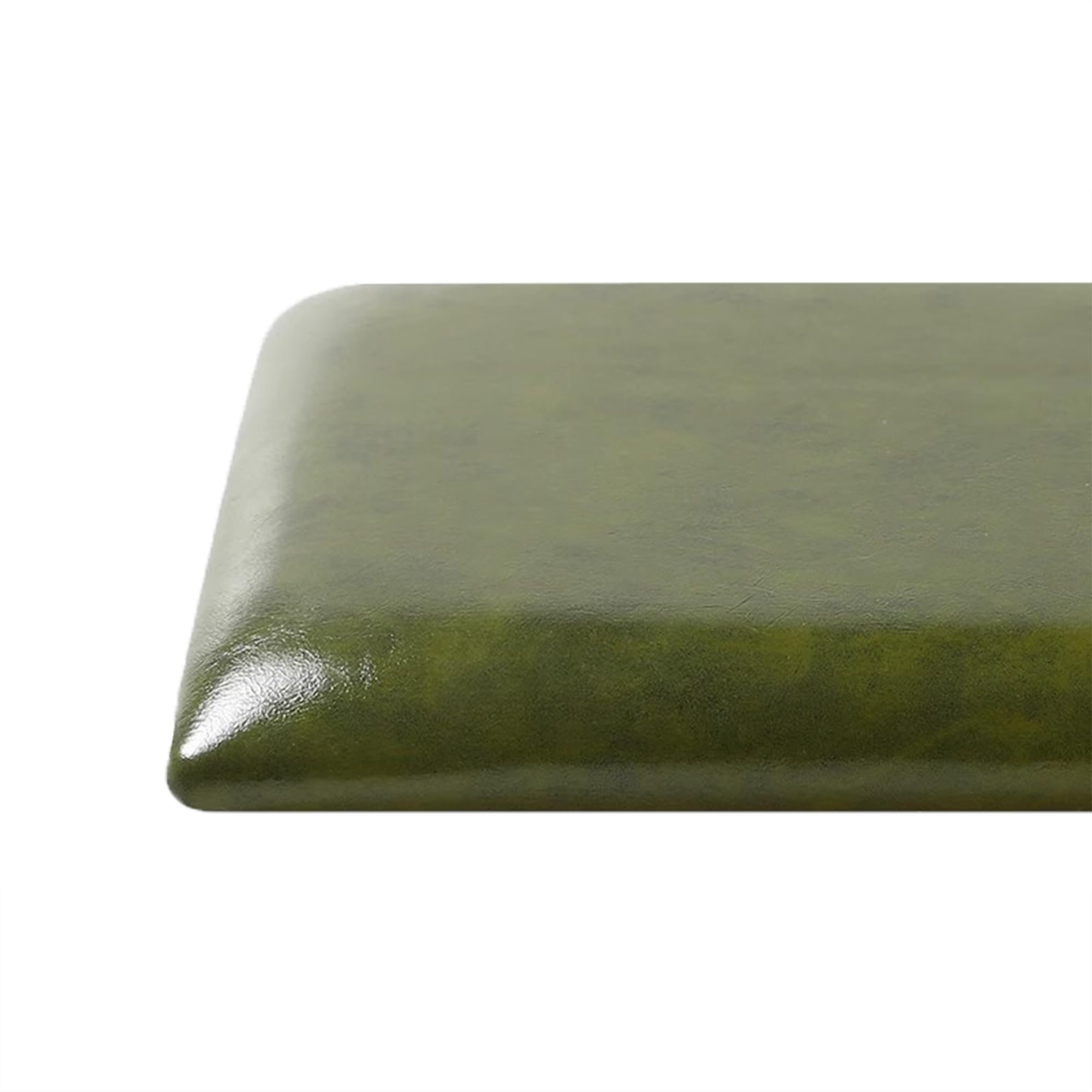 Coussin de banc en cuir de fourrure vert luxe pour canapé