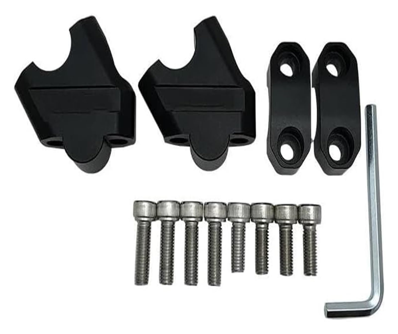Riser Manubrio Kit De Elevador Manillar 28 Mm 1 1/8" - 22 7/8" para Motocicleta Abrazadera Universal Motocicleta Manillar(22mm Silver)