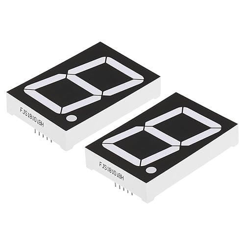 PATIKIL Tubo digital con pantalla LED, paquete de 2 módulos de 7 segmentos, 10 pines, 1 broca, 1.5 x 2.2 x 0.4 pulgadas, ánodo común de 3.6 V,
