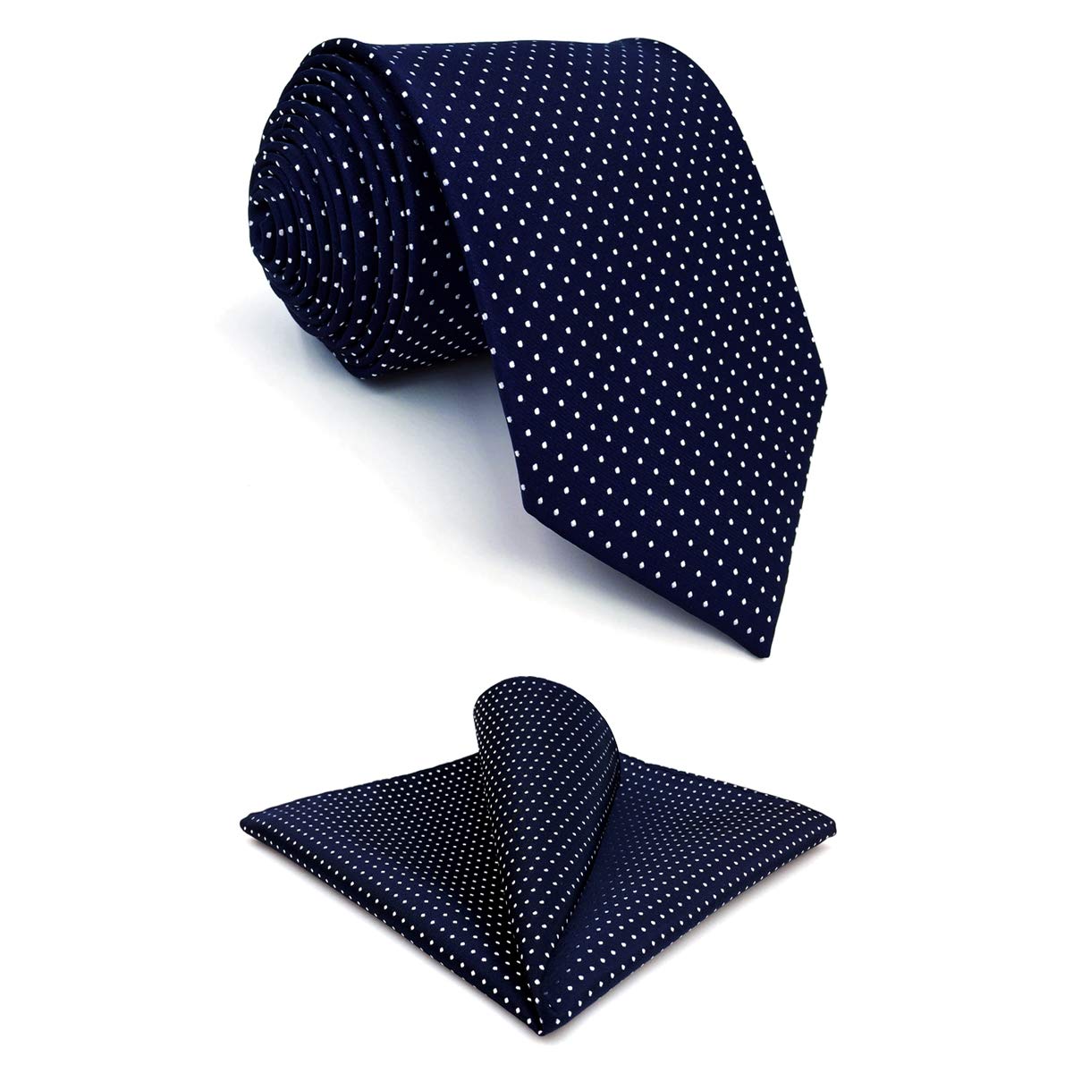 S&W SHLAX&WINGMen Tie Necktie Dark Blue Navy Dot Extra Long