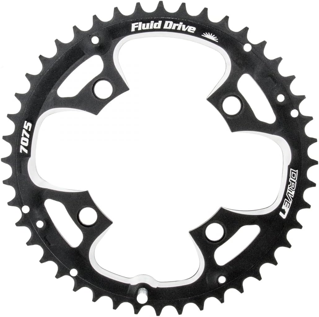 Sunrace Chainring, 44T, 104mm, Mx0, Black