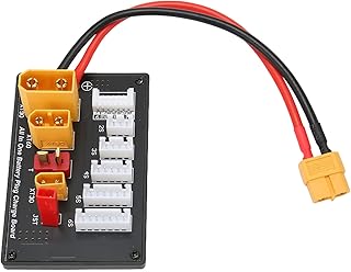 Lipo Battery Balance Charger Board,XT30 XT60 XT90 JST T Connector Lipo Discharger,5 in 1 Lipo Battery Parallel Charging Board for IMAX B6 IDST Q6 Lite Charger