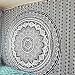 WERT Tapiz de Mandala Indio para Colgar en la Pared, Manta de Alfombra para la Playa, Tienda de campaña, colchón de Viaje, cojín de Dormir Bohemio, Tapiz A5 95x73cm