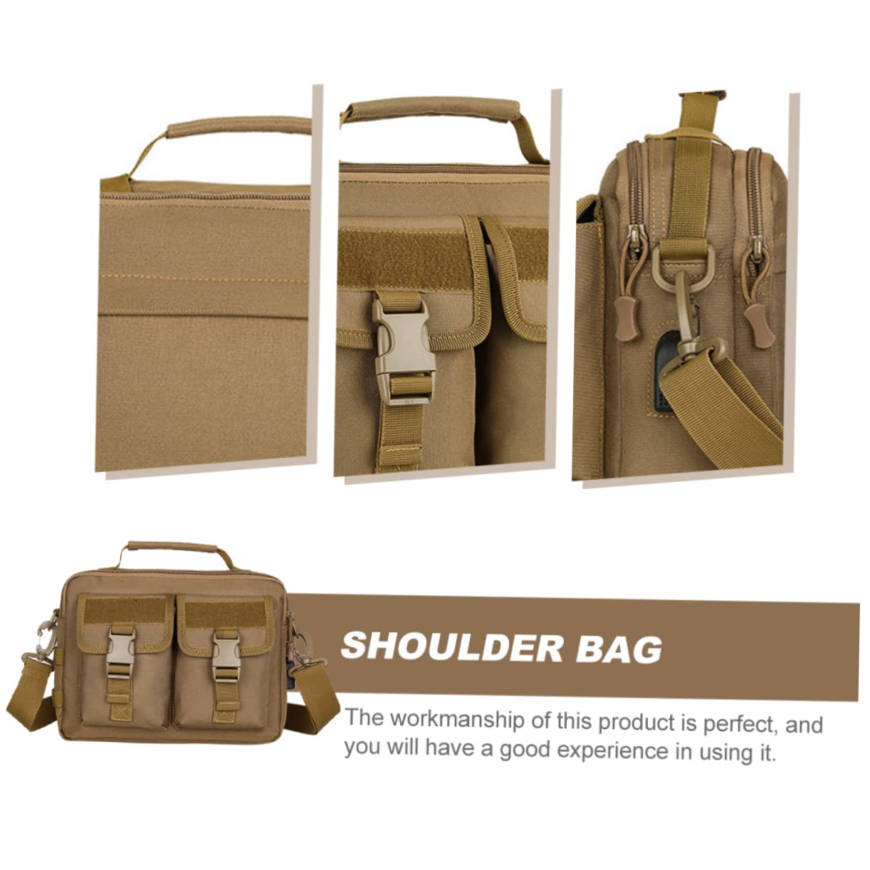 Abaodam Angling Tools Sling Bag for Men Outdoor Fishing Tackle Holder Design Durable Storage for Camping Hiking and Daily Use Functional Crossbody Bag Wolf