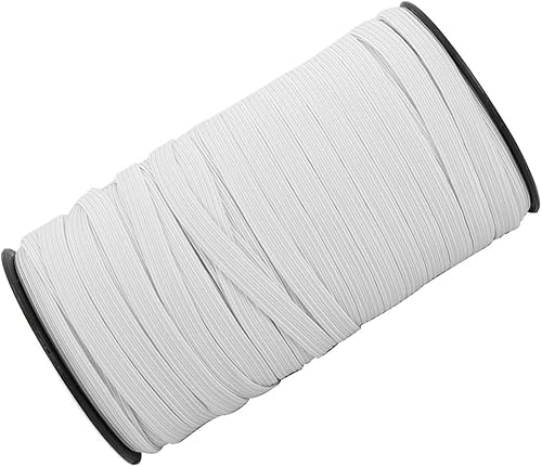 Miniatura 7 de Banda elástica para costura, 100 yardas de 0.315 pulgadas (0.315 in), cordón elástico para proyectos de bricolaje, artes y manualidades (blanco)